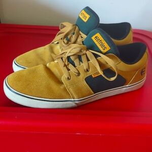 Etnies Barge LS Yellow and Green Skate Shoes size 13